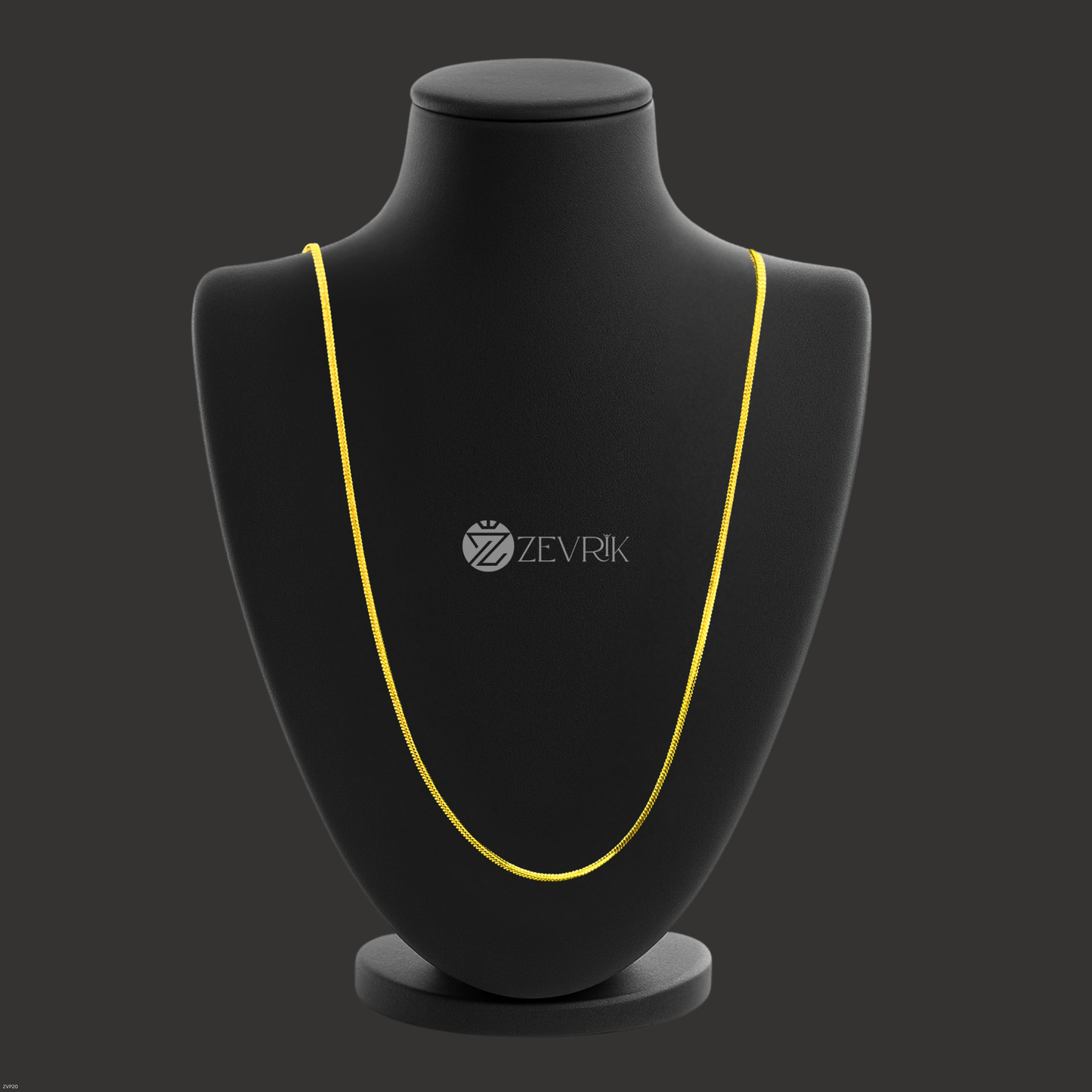 Unisex Sleek Gold Plated Rope Chain for Men & Women (24 Inch) - Zevrik