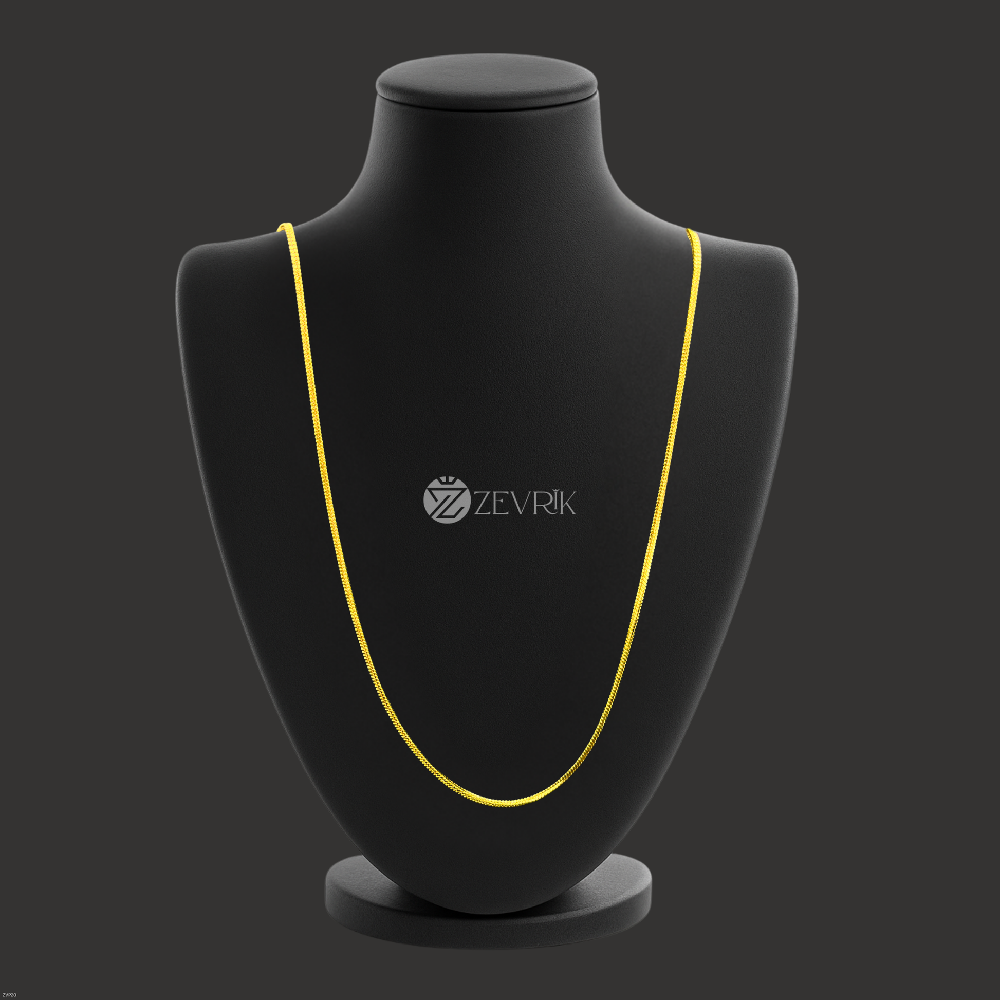 Unisex Sleek Gold Plated Rope Chain for Men & Women (24 Inch) - Zevrik