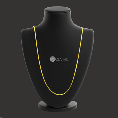 Unisex Sleek Gold Plated Rope Chain for Men & Women (24 Inch) - Zevrik