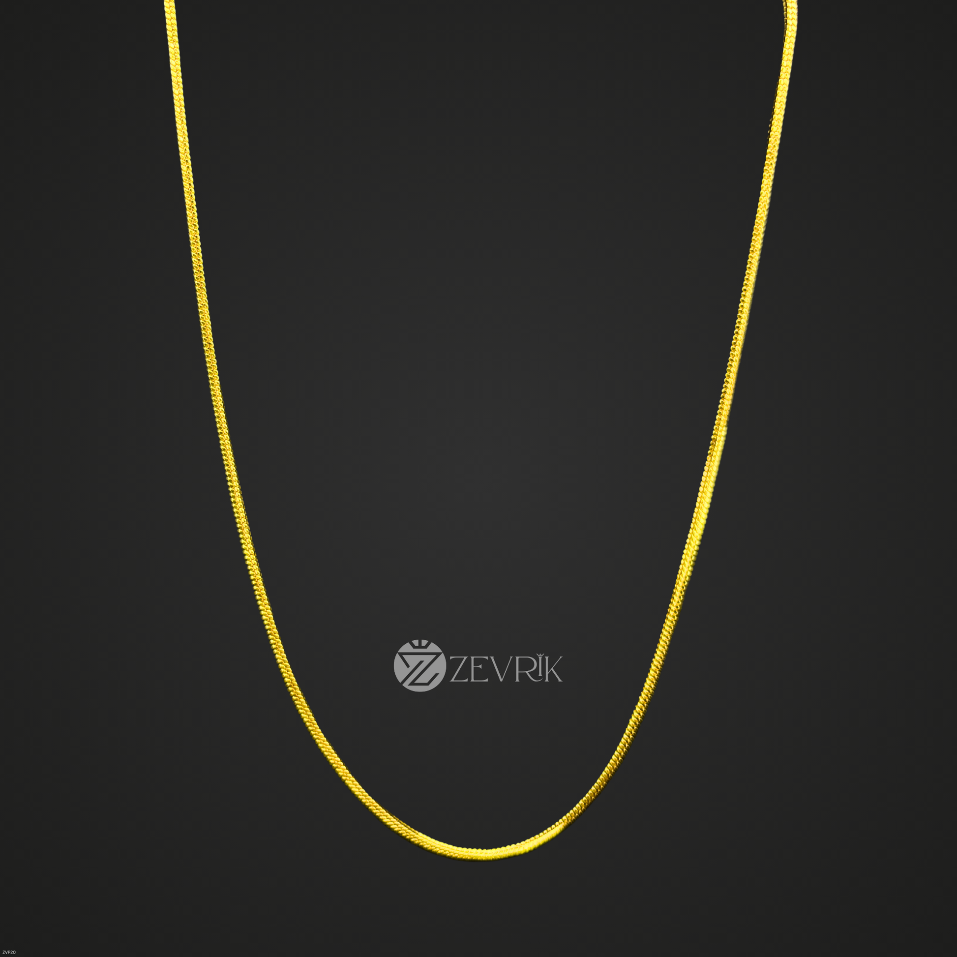 Unisex Sleek Gold Plated Rope Chain for Men & Women (24 Inch) - Zevrik