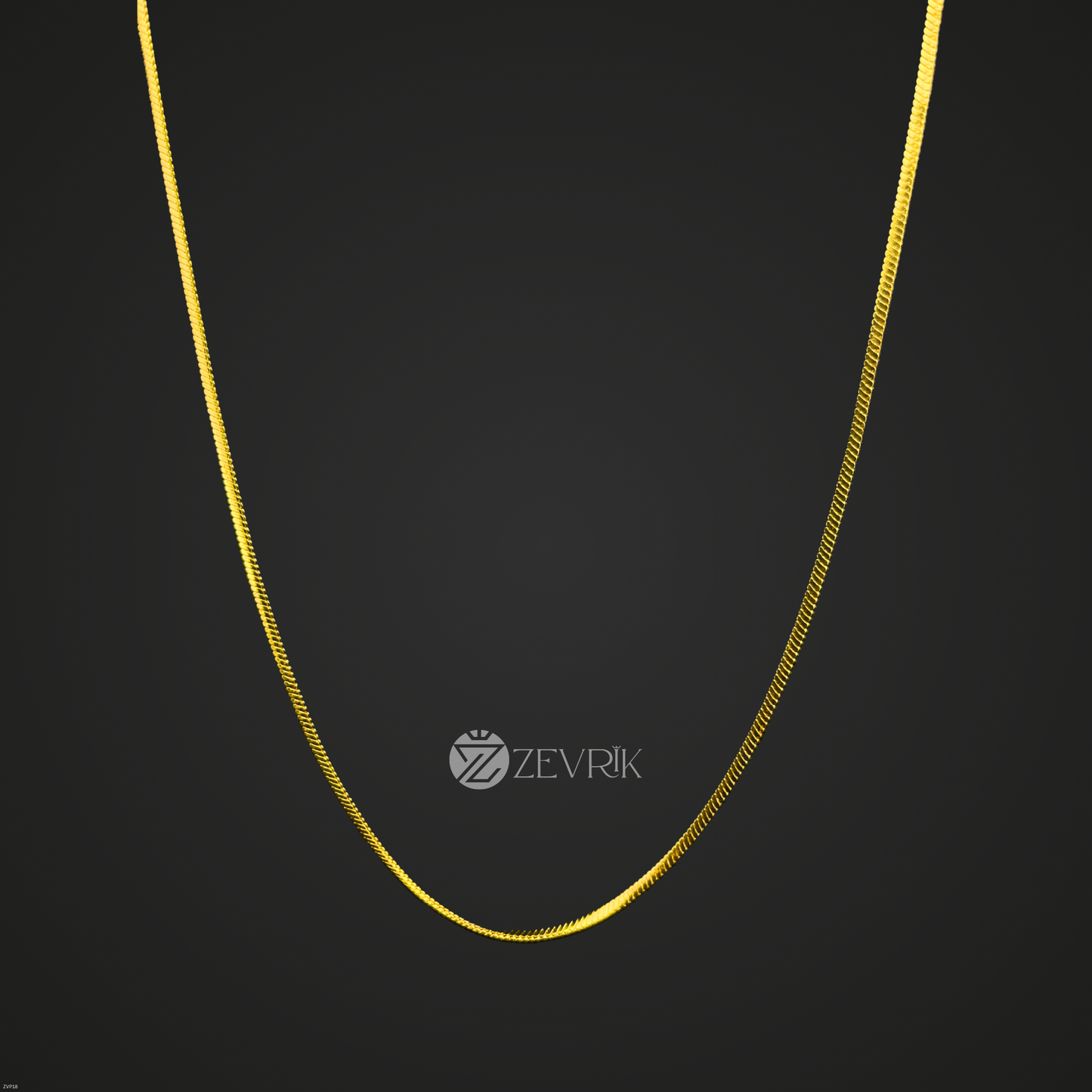 Unisex Slim Gold Plated Snake Chain for Men & Women (24 Inch) - Zevrik