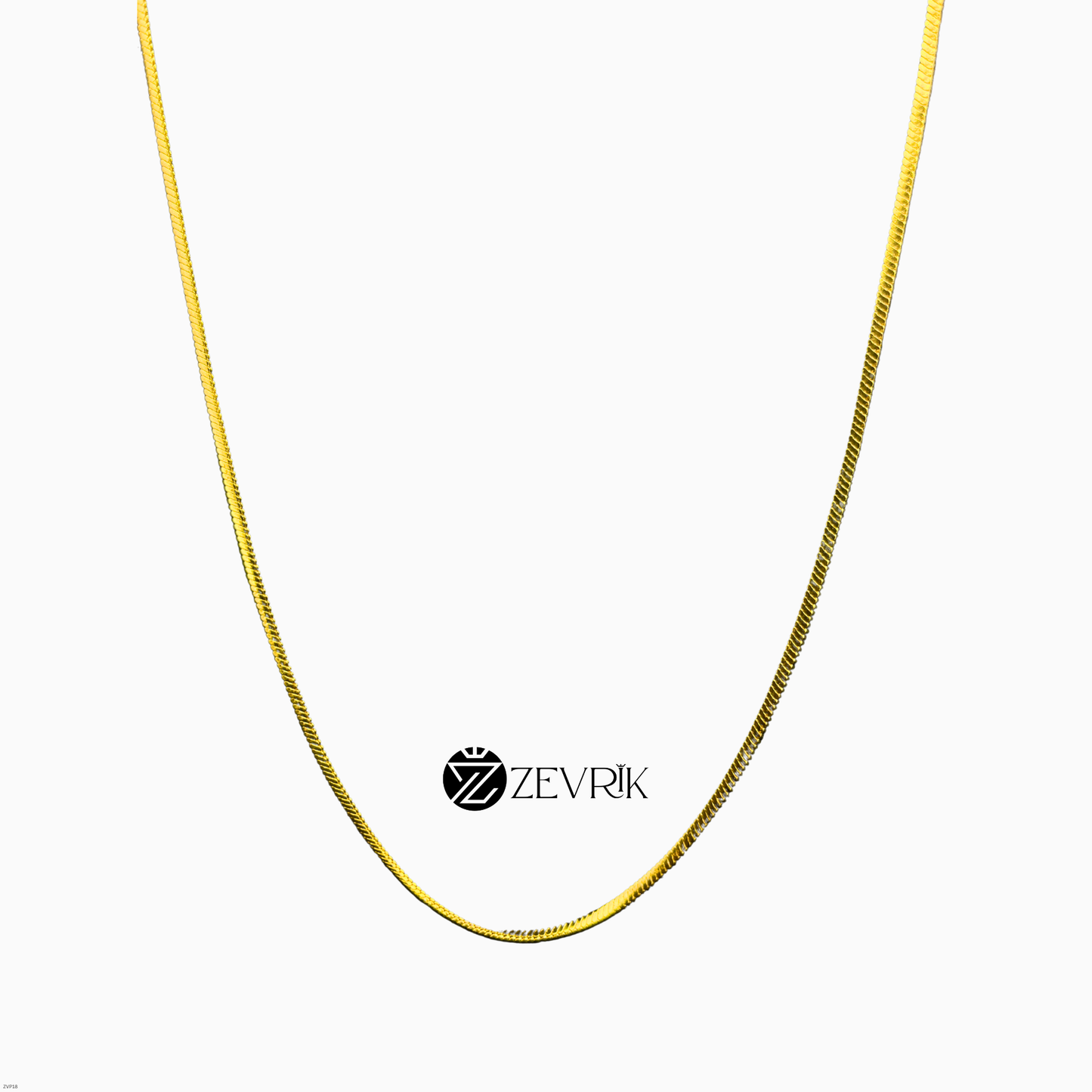 Unisex Slim Gold Plated Snake Chain for Men & Women (24 Inch) - Zevrik