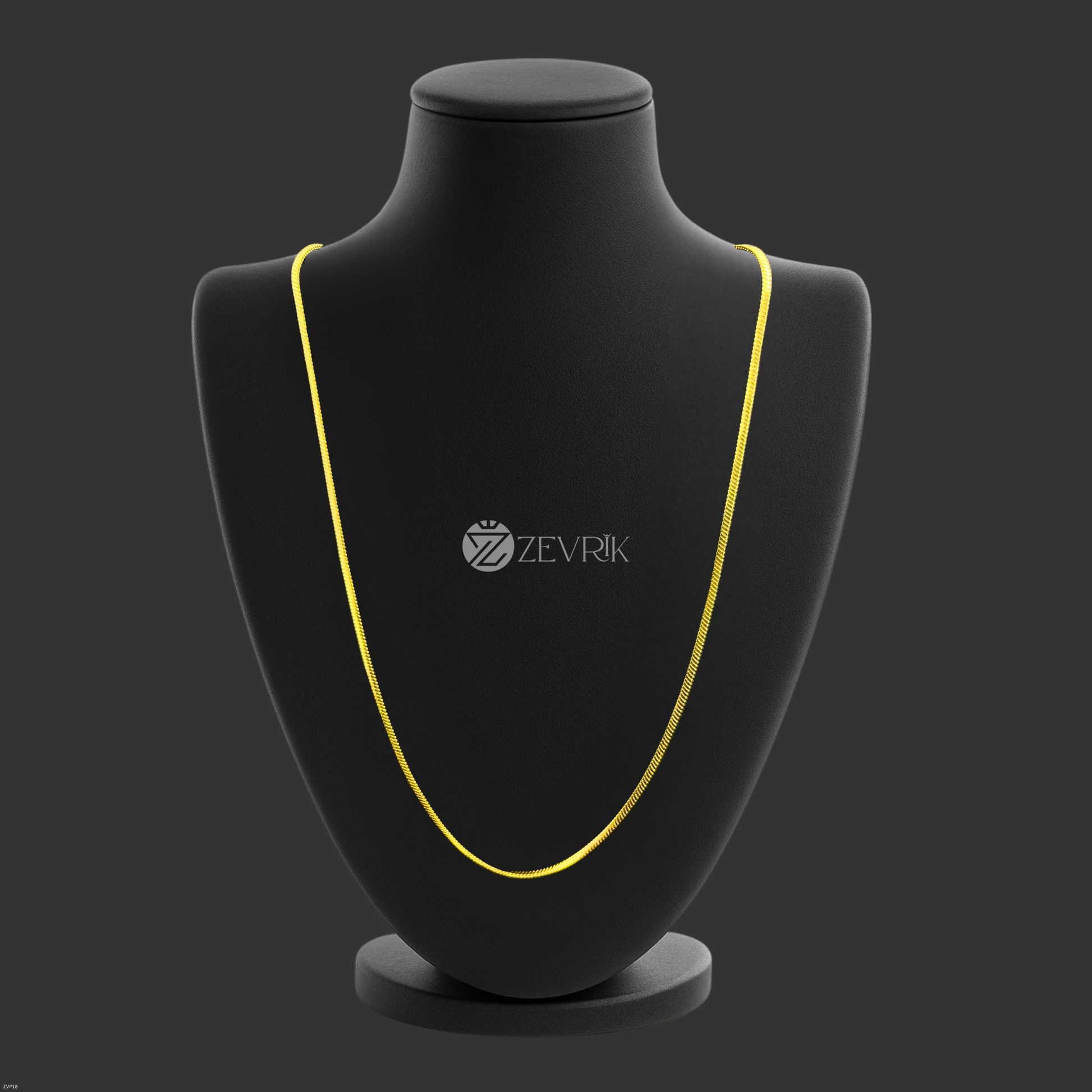 Unisex Slim Gold Plated Snake Chain for Men & Women (24 Inch) - Zevrik