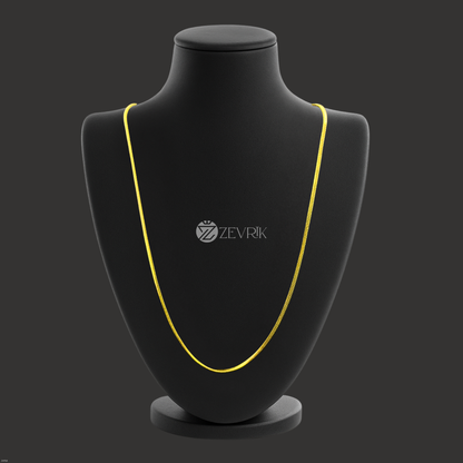 Unisex Slim Gold Plated Snake Chain for Men & Women (24 Inch) - Zevrik